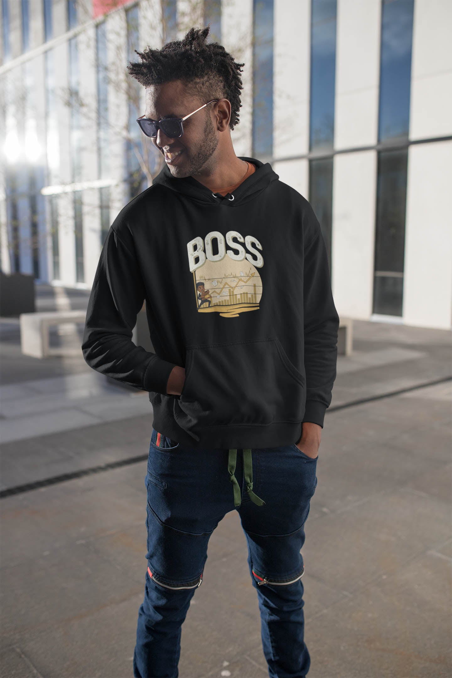 His Adult Boss Hoodie