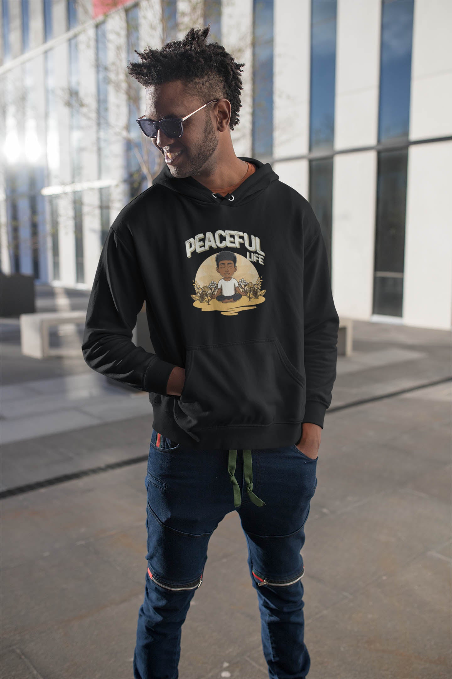 His Adult Peaceful Life Hoodie