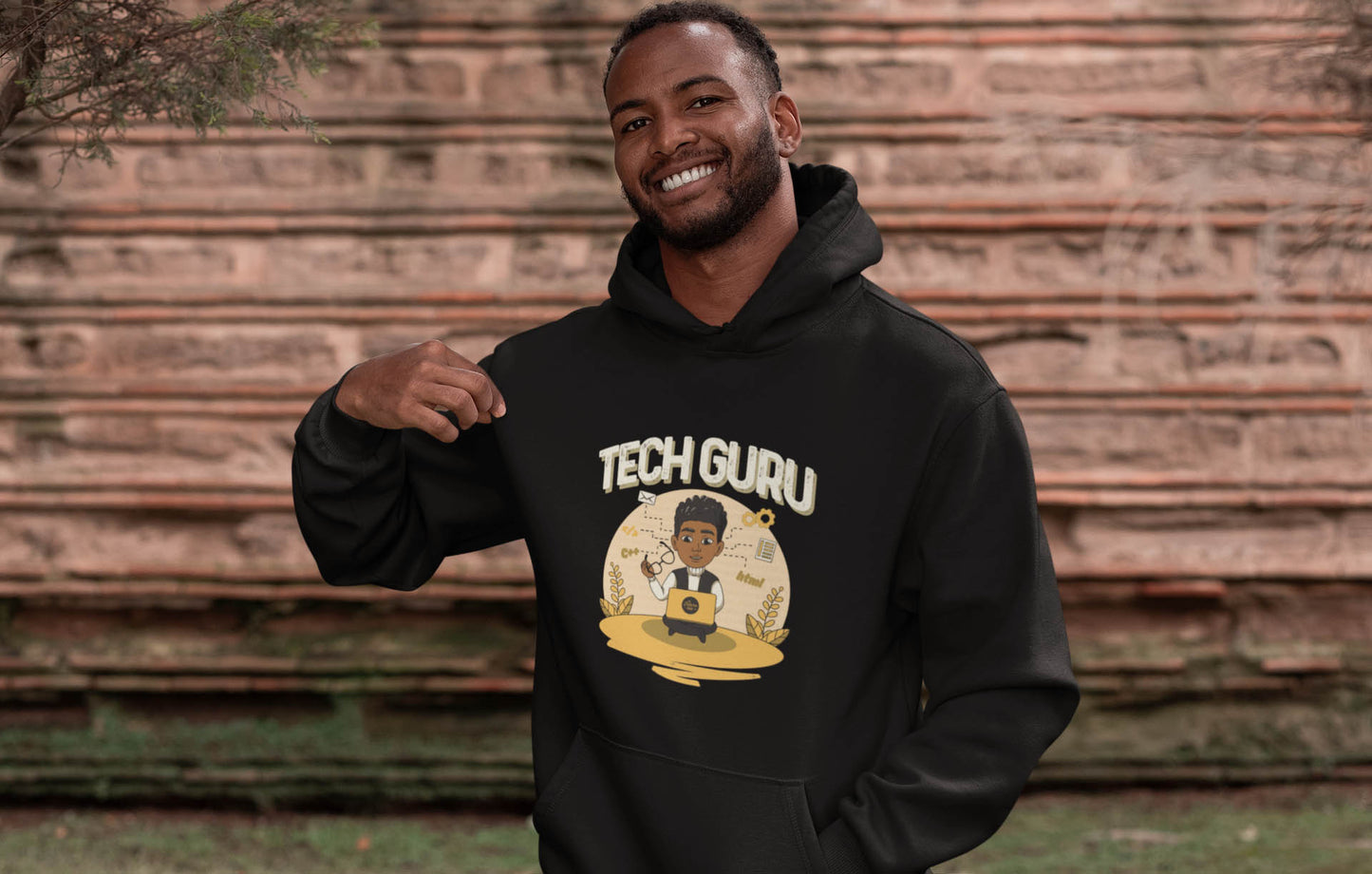 His Adult Tech Guru Hoodie